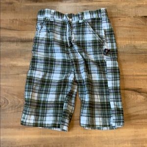 Boys green shorts